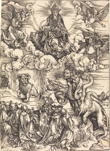 La bestia con dos cuernos como un cordero de Albrecht Dürer