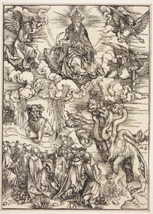 La bestia con dos cuernos como un cordero de Albrecht Dürer