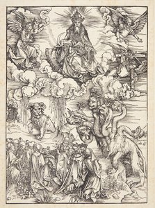 La bestia con dos cuernos como un cordero de Albrecht Dürer