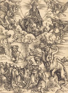 La bestia con dos cuernos como un cordero de Albrecht Dürer