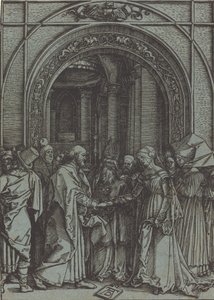 El desposorio de la Virgen, c.1504-1505 impreso 1560s-1570s