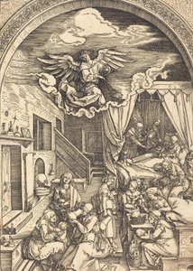 El nacimiento de la Virgen, c. 1503-1504 de Albrecht Dürer