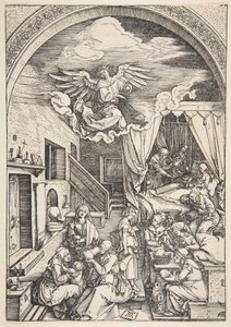 El Nacimiento de la Virgen, de La Vida de la Virgen de Albrecht Dürer