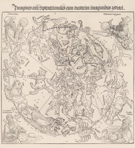 El Mapa Celestial - Hemisferio Norte, 1515 de Albrecht Dürer