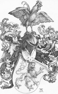 El escudo de armas con un león y un gallo, c. 1502-1503, 1906