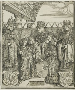 El Congreso y el doble compromiso en Viena, del Arco Triunfal de Maximiliano I de Albrecht Dürer
