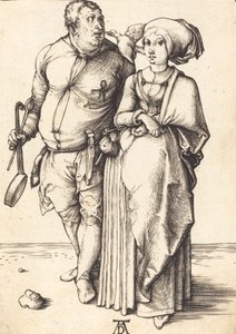 El cocinero y su esposa, c. 1496-1497 de Albrecht Dürer
