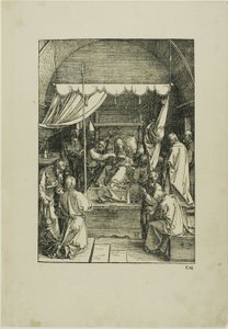 La muerte de la Virgen, de La vida de la Virgen de Albrecht Dürer