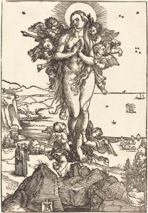 La elevación de Santa María Magdalena de Albrecht Dürer