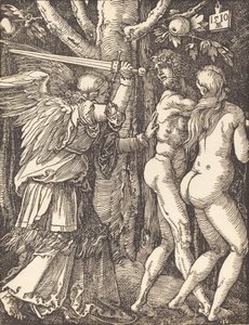 La expulsión del paraíso de Albrecht Dürer