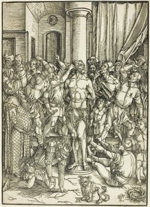 La flagelación, de La Gran Pasión de Albrecht Dürer