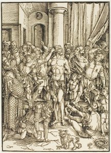 La Flagelación, de La Gran Pasión de Albrecht Dürer