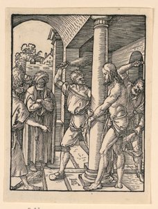 La flagelación, de la serie La pequeña pasión de Albrecht Dürer