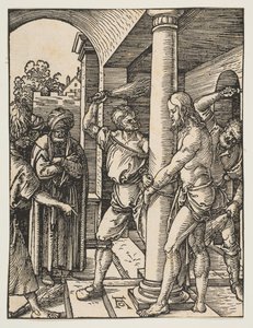 La flagelación, de La pequeña pasión, ca. 1509 de Albrecht Dürer