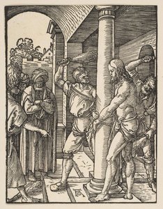 La flagelación, de La pequeña pasión de Albrecht Dürer