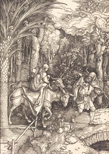 La huida a Egipto, c. 1504 de Albrecht Dürer