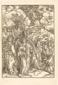 Los cuatro ángeles sosteniendo los vientos de Albrecht Dürer