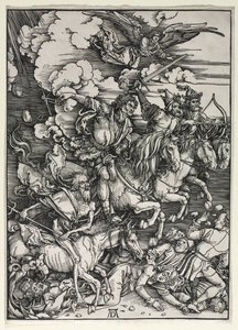 Los cuatro jinetes, del Apocalipsis, c. 1498 de Albrecht Dürer
