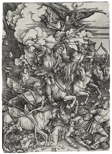 Los Cuatro Jinetes del Apocalipsis, ca. 1498 de Albrecht Dürer