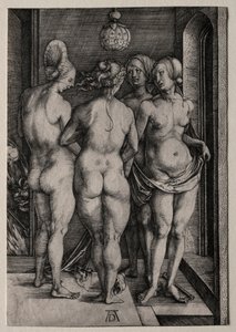 Las cuatro brujas, cuatro mujeres desnudas, 1497 de Albrecht Dürer