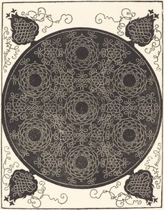 El cuarto nudo combinando siete grupos circulares de nudos con centros negros de Albrecht Dürer