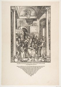 La glorificación de la Virgen, de La vida de la Virgen, edición latina, 1511 de Albrecht Dürer