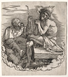 La Gran Pasión: Página de Título - Cristo, Hombre de Dolores de Albrecht Dürer