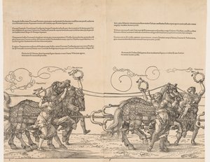 El gran carro triunfal del emperador Maximiliano, 1523 de Albrecht Dürer