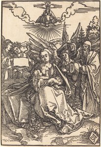 La Sagrada Familia con cinco ángeles de Albrecht Dürer
