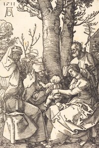 La Sagrada Familia con Joaquín y Ana bajo un árbol, 1511 de Albrecht Dürer