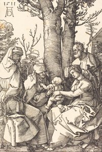 La Sagrada Familia con Joaquín y Ana bajo un árbol, 1511 de Albrecht Dürer