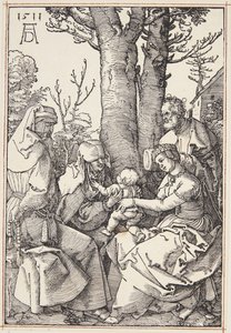 La Sagrada Familia con Joaquín y Santa Ana de Albrecht Dürer