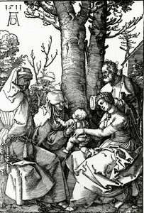 La Sagrada Familia con Santa Ana y San Joaquín, 1511 de Albrecht Dürer