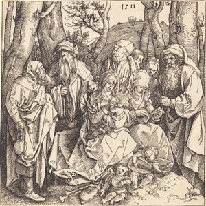 La Sagrada Familia con Dos Ángeles Músicos de Albrecht Dürer
