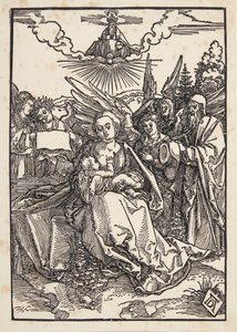 La Sagrada Familia con cinco ángeles de Albrecht Dürer