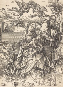 La Sagrada Familia con las tres liebres, c. 1497-1498 de Albrecht Dürer
