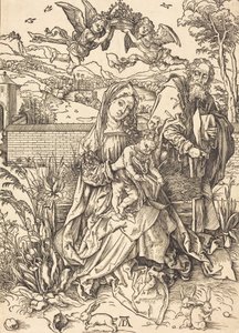 La Sagrada Familia con las tres liebres, c. 1497-1498 de Albrecht Dürer