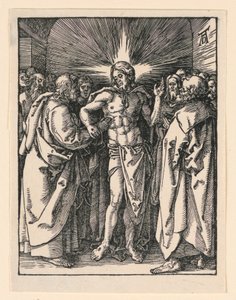 La incredulidad de Santo Tomás, de la serie La pequeña pasión de Albrecht Dürer