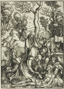 El lamento, de La Gran Pasión de Albrecht Dürer