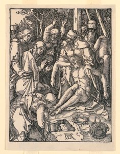 La lamentación, de la serie La pequeña pasión de Albrecht Dürer