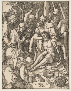 La lamentación, de La pequeña pasión, ca. 1509 de Albrecht Dürer