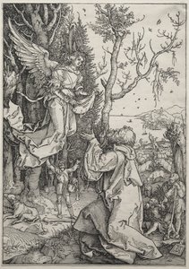 La vida de la Virgen: Joaquín y el ángel de Albrecht Dürer