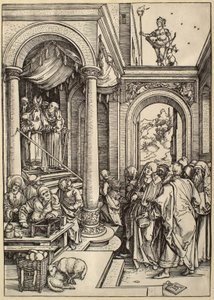 La vida de la Virgen: La presentación de la Virgen en el Templo de Albrecht Dürer