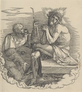 El Hombre de Dolores burlado por un soldado, frontispicio a la Gran Pasión de Albrecht Dürer