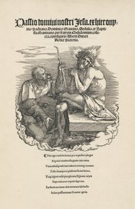 El hombre de dolores burlado por un soldado, probablemente 1511 de Albrecht Dürer