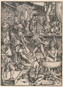 El martirio de San Juan, del Apocalipsis de Albrecht Dürer