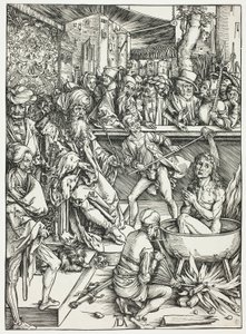 El martirio de San Juan, del Apocalipsis de Albrecht Dürer