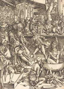 El martirio de San Juan, probablemente c. 1496-1498 de Albrecht Dürer