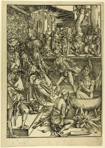 El martirio de San Juan, del Apocalipsis de Albrecht Dürer