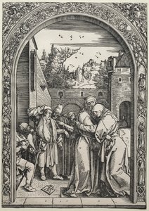 El encuentro de Joaquín y Ana en la Puerta Dorada, 1504 de Albrecht Dürer